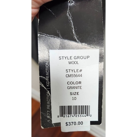 Women's Coat Kenneth Cole Wool Gray Coat Mid Knee Length Size 10 New $370 - Picture 8 of 12